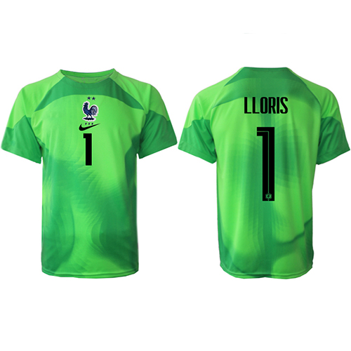 France Hugo Lloris #1 Goalkeeper Replica Away Stadium Shirt World Cup 2022 Short Sleeve